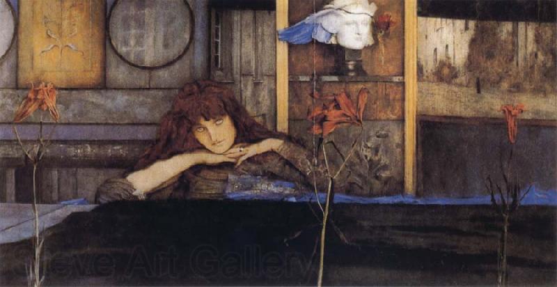 Fernand Khnopff I Lock my Door upon Myself France oil painting art